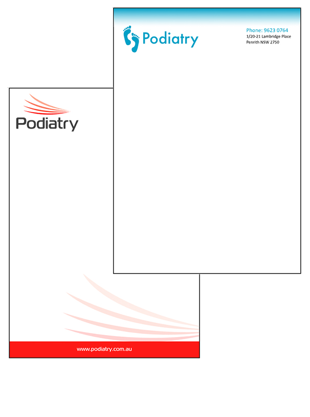 podiatry report letterhead