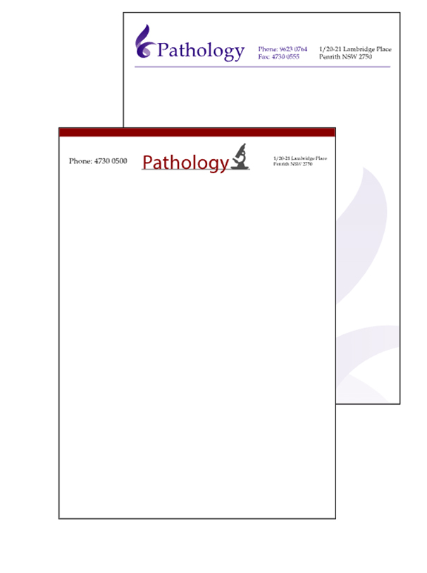 Pathalogy Report Letterhead